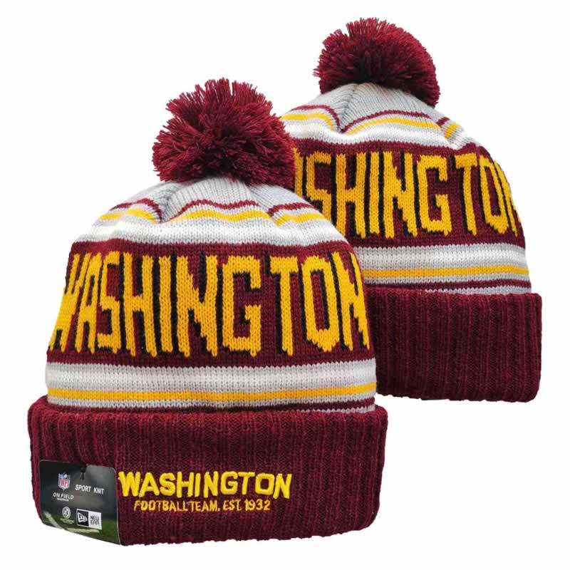 Washington Football Team Logo Red Pom Cuffed Knit Hat YD,We sell and wholesale Washington Football Team Logo Red Pom Cuffed Knit Hat YD on line form chian!